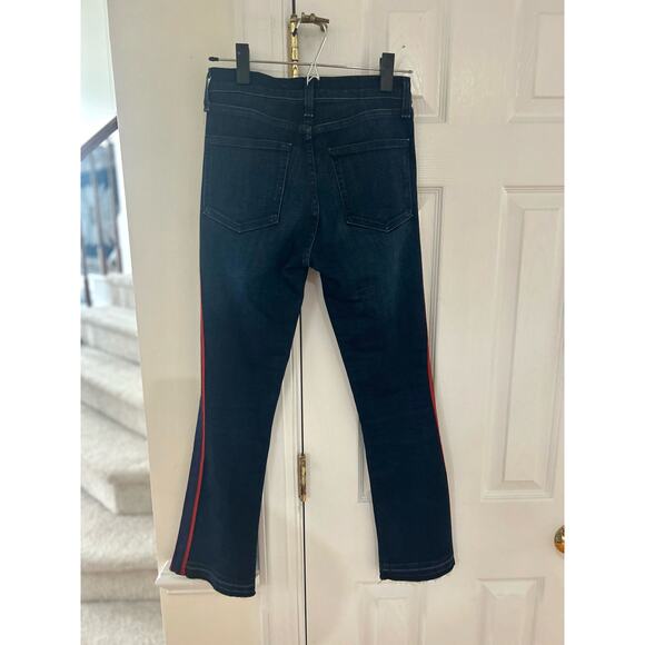 Veronica Beard Carolyn Cropped Raw Hem Boot Cut Dark wash Jean - Picture 6 of 11